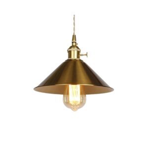 Suspension industrielle métal dore
