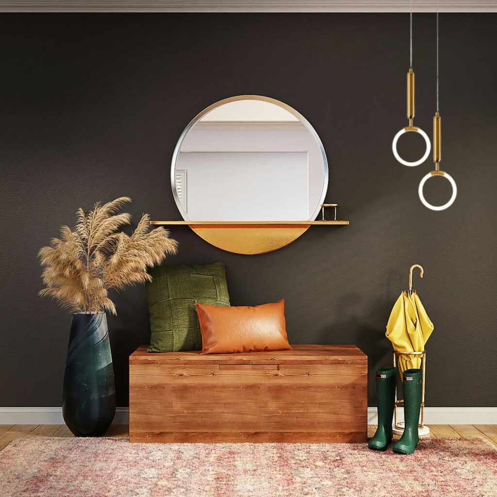 Suspension laiton design dans beau salon