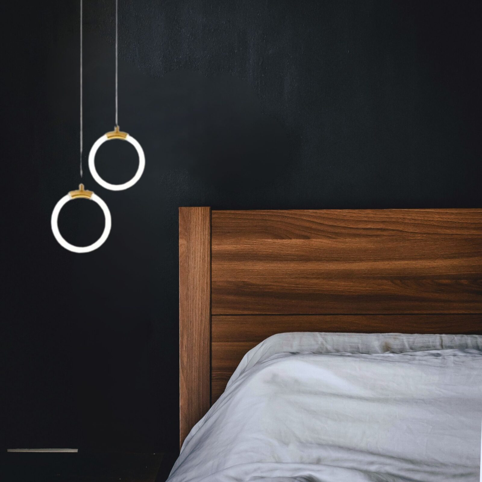 Suspension laiton design dans chambre adulte