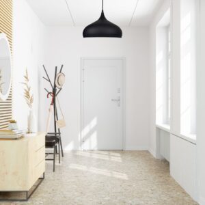 Suspension luminaire couleur dans couloir