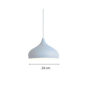 Suspension luminaire couleur V blanche 24 cm