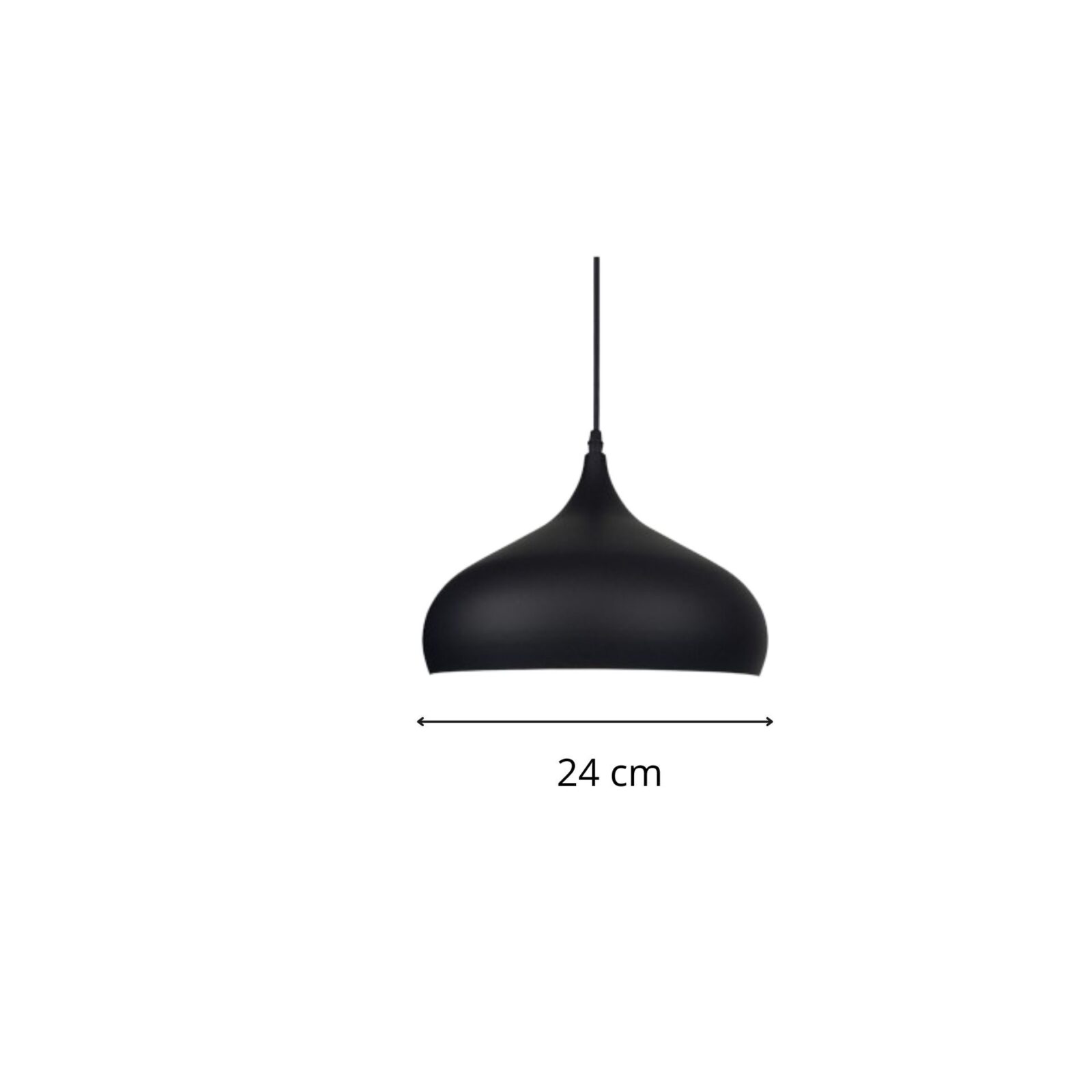 Suspension luminaire couleur V noir 24 cm