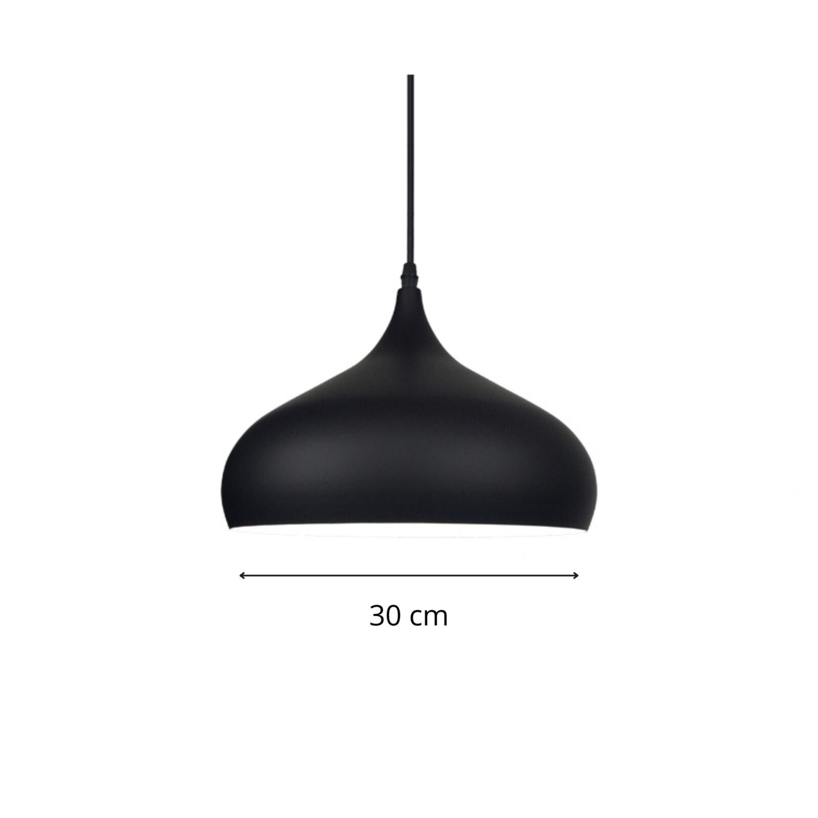 Suspension luminaire couleur V noir 30 cm