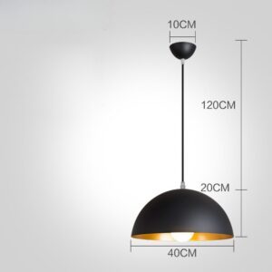 Suspension metal noir design v 40 CM