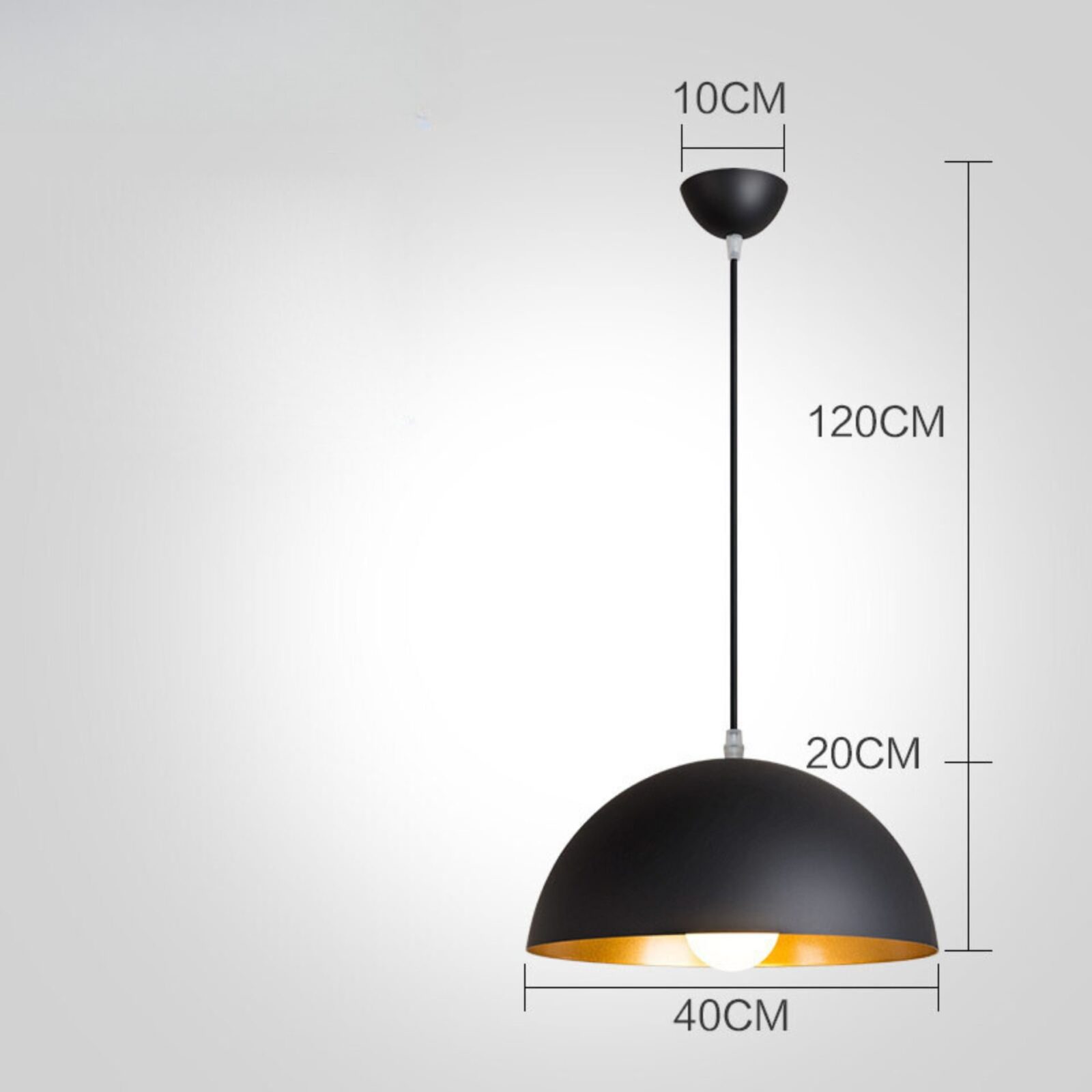 Suspension metal noir design v 40 CM