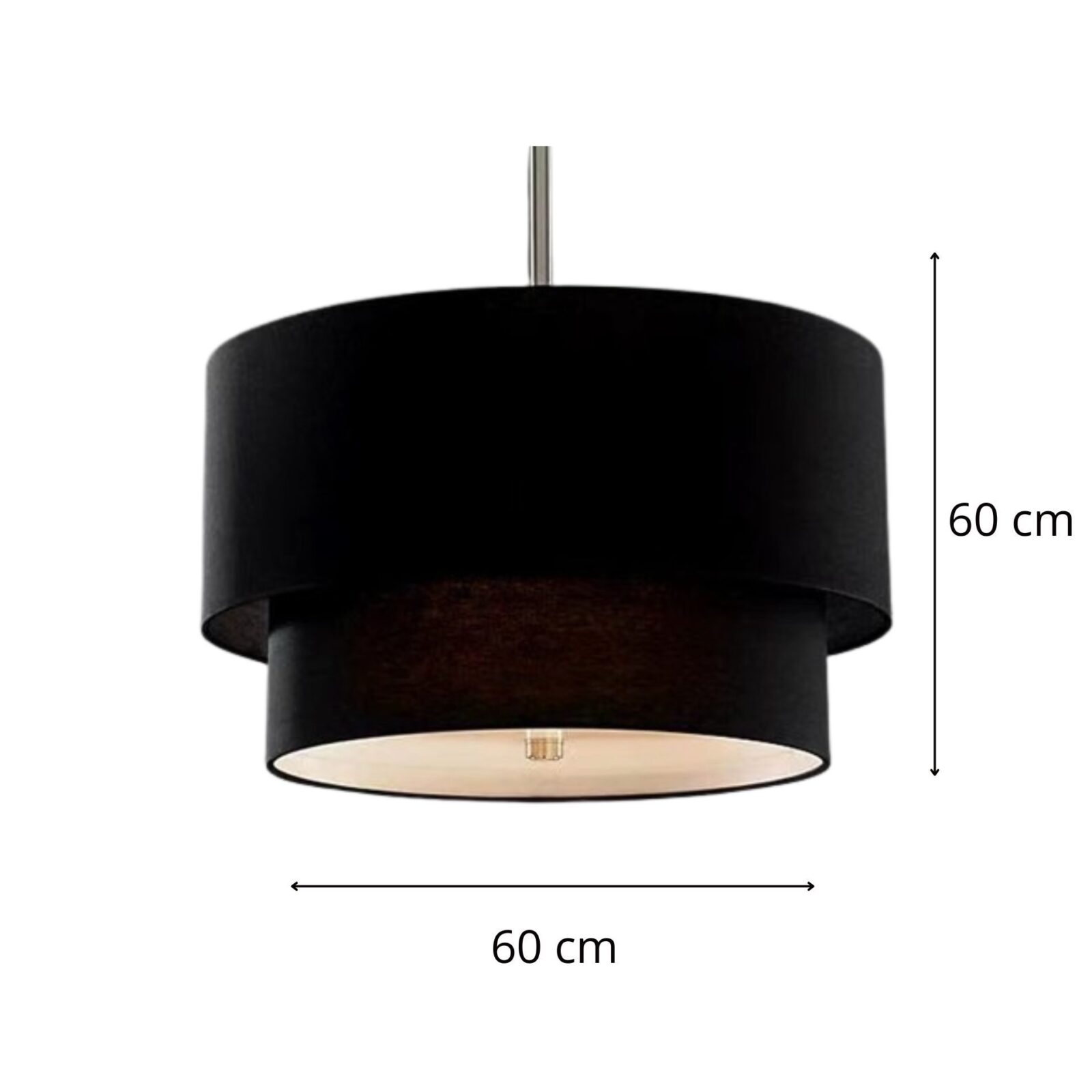 Suspension papier lanterne noir V 60cm