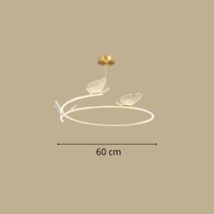 Suspension papillon design V 60 cm