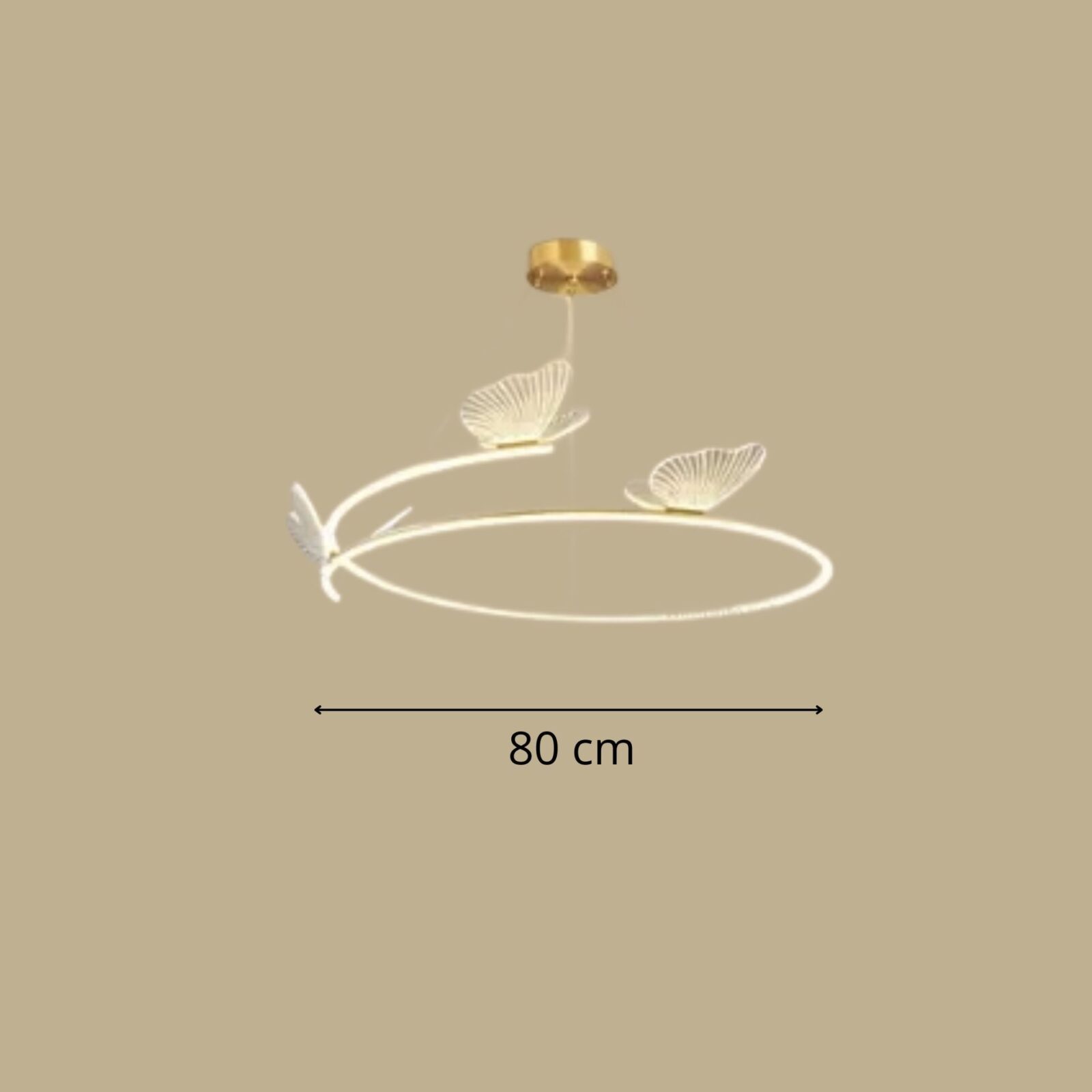 Suspension papillon design V 80 cm