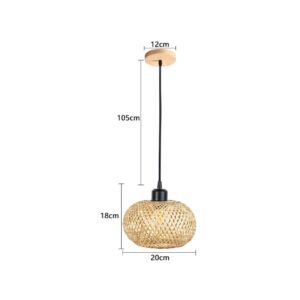 Suspension rotin boule V