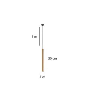 Suspension tube horizontale V doreÌ 30 cm