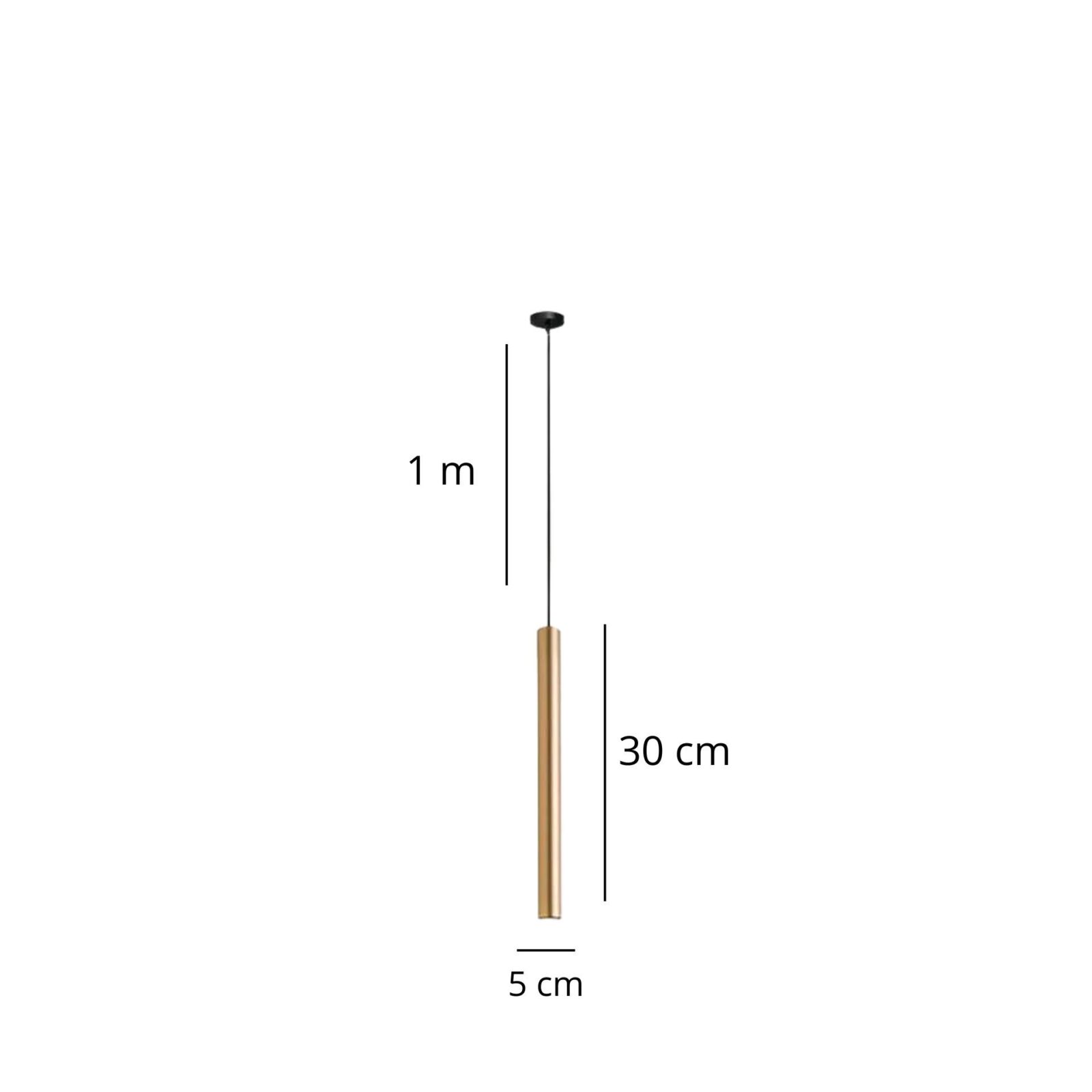 Suspension tube horizontale V doreÌ 30 cm