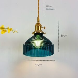 Suspension verre coloré couleur vert