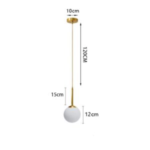 suspension boule cuivre V 1 tête
