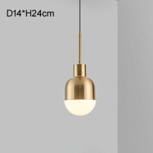 suspension laiton doré en forme de noisette