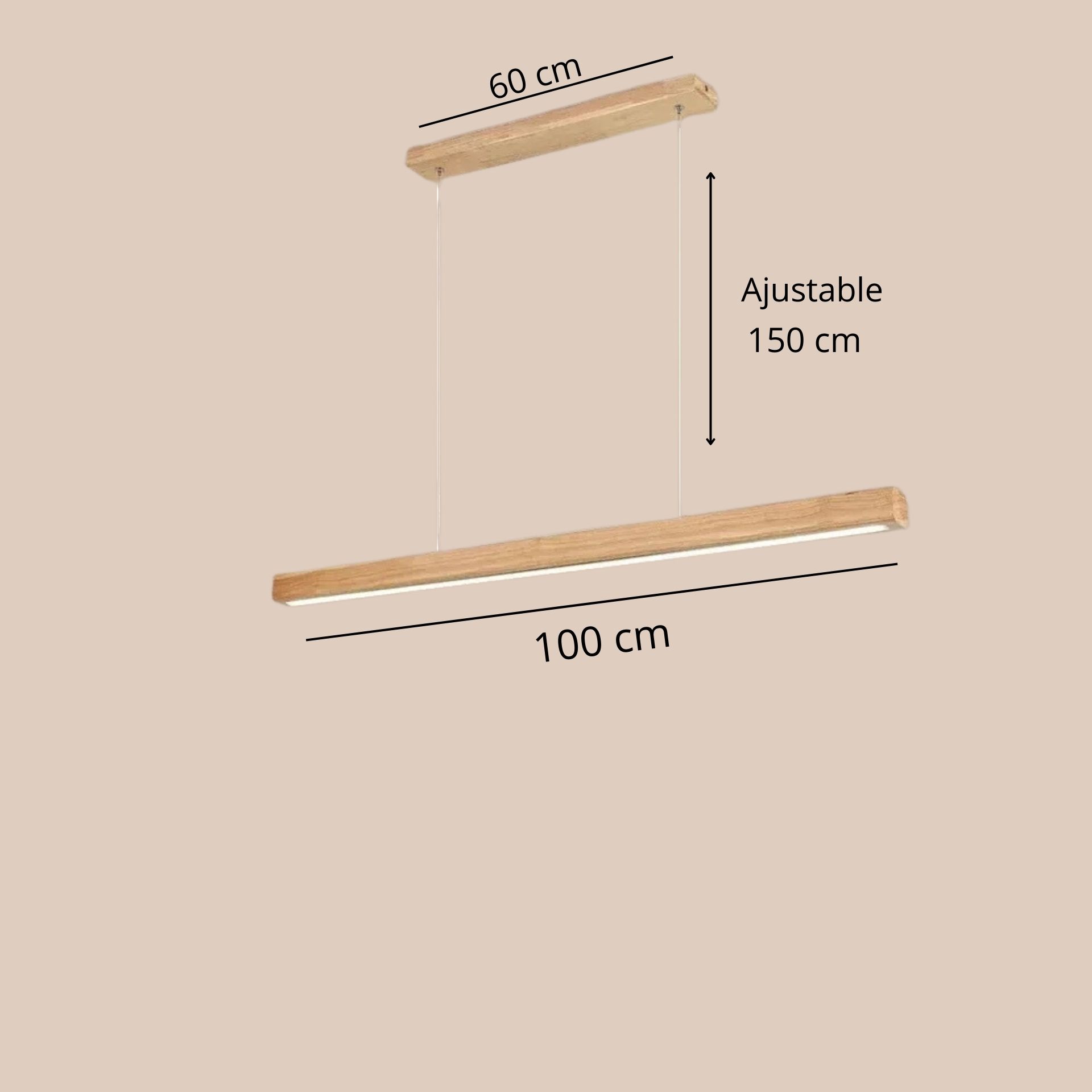 barre de suspension bois V