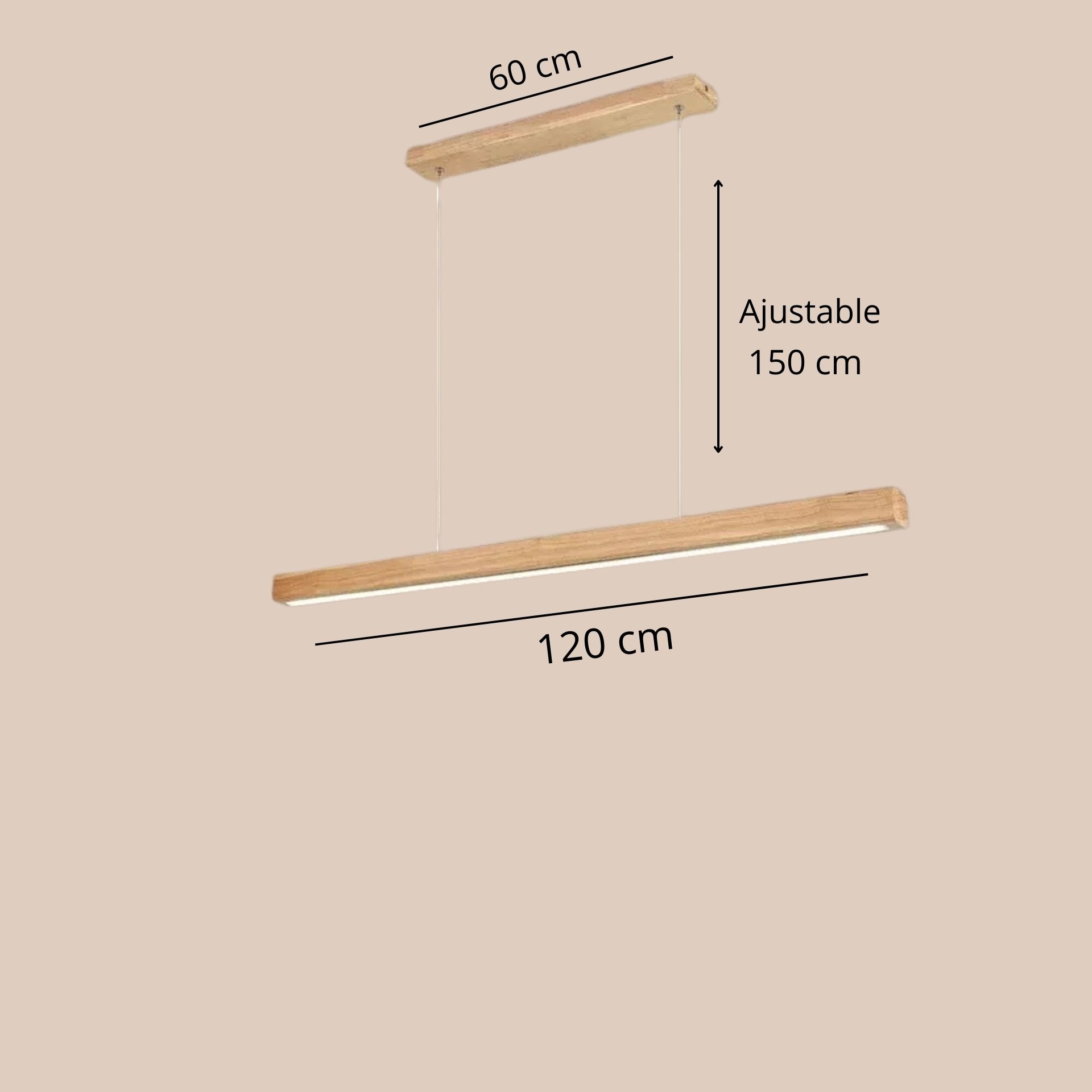 barre de suspension bois V
