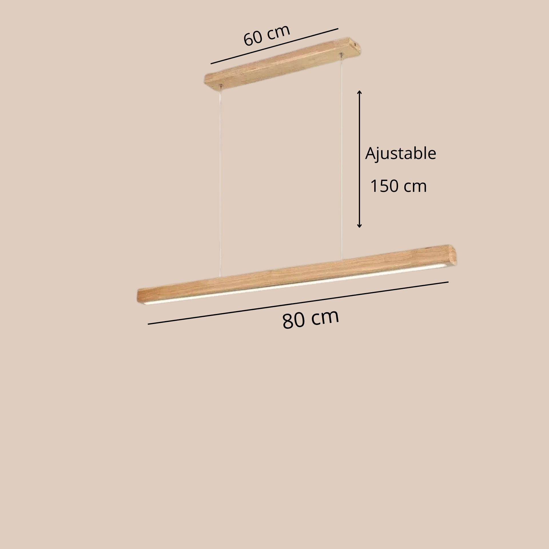 barre de suspension bois v