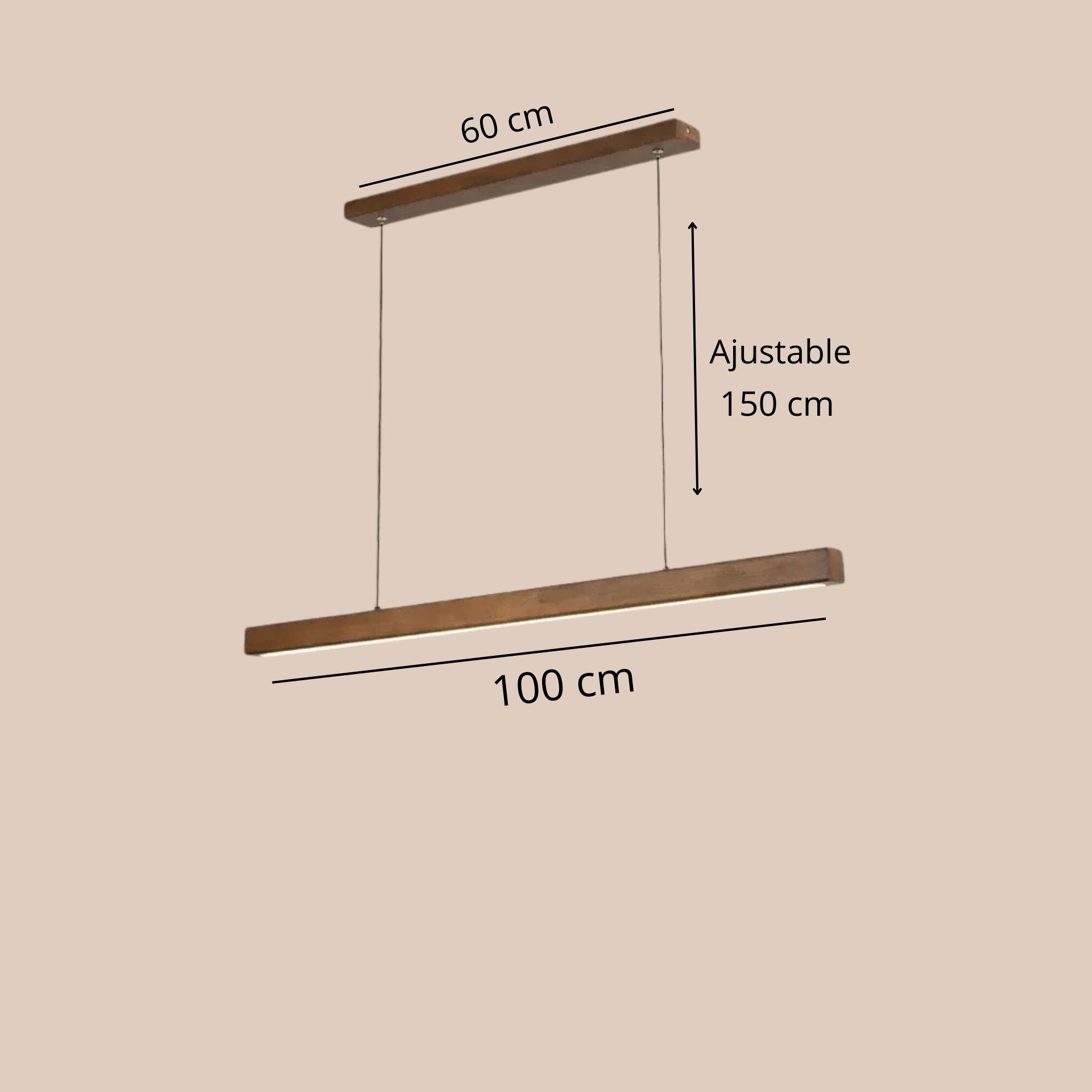 barre de suspension bois V