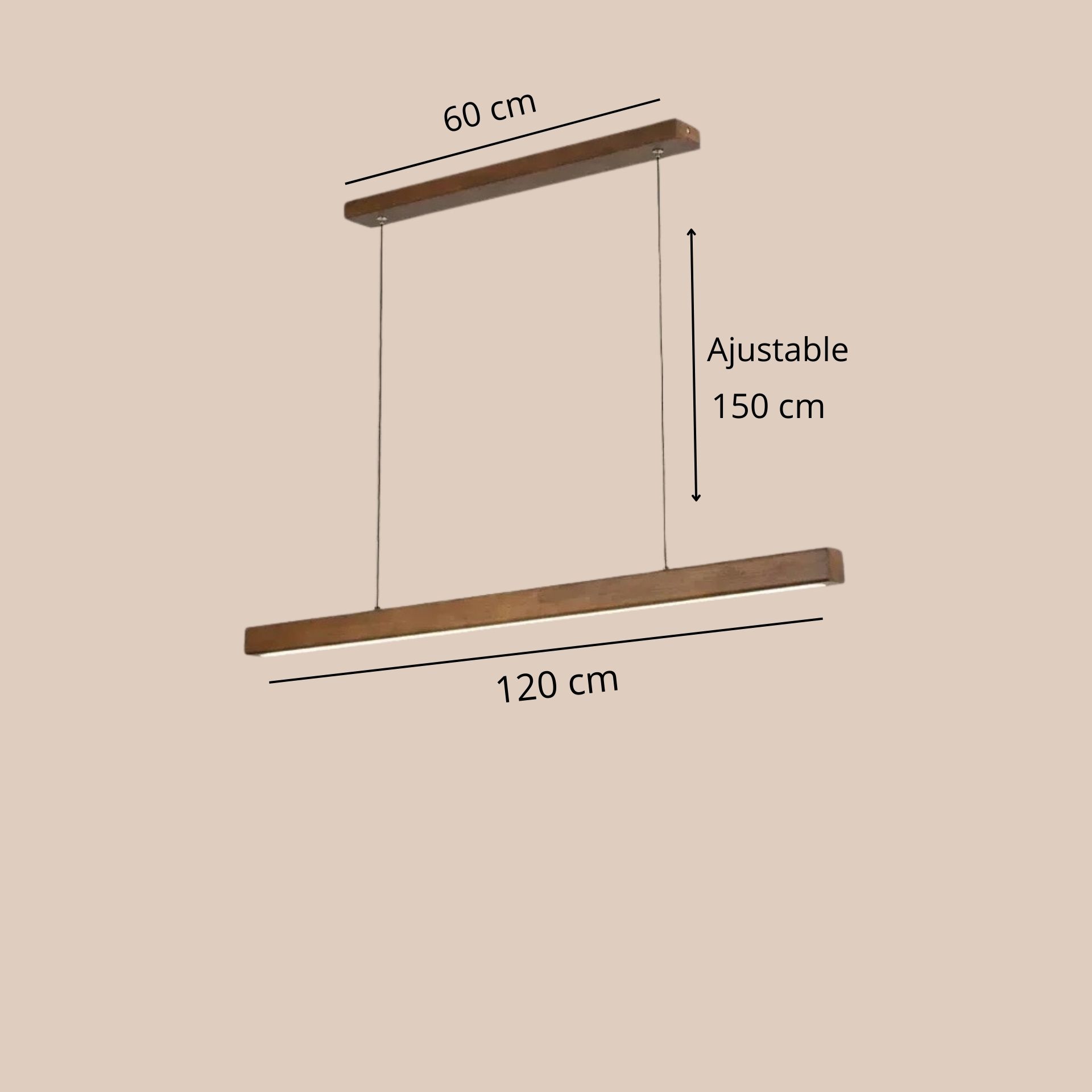 barre de suspension bois V