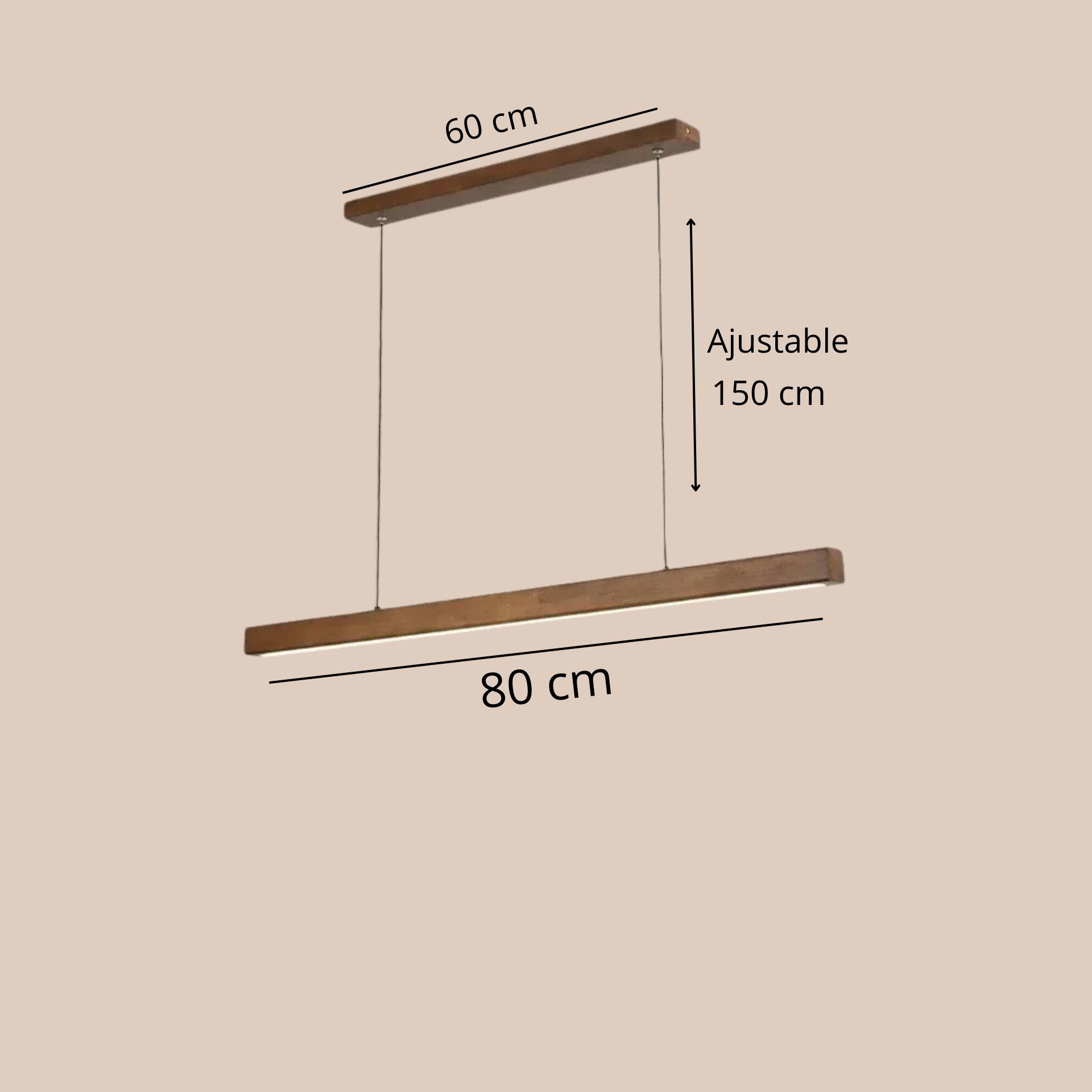 barre de suspension bois V