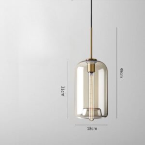 Suspension boule dorée avec mesure