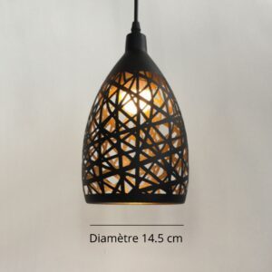 Suspension cloche métal avec mesure