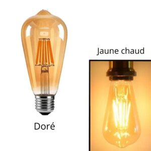 ampoule led E27 dorée